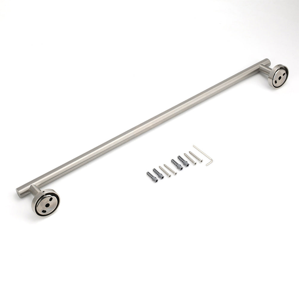 600mm Single Towel Rack Rail Holder Round Hanger Bar Wall Mounted