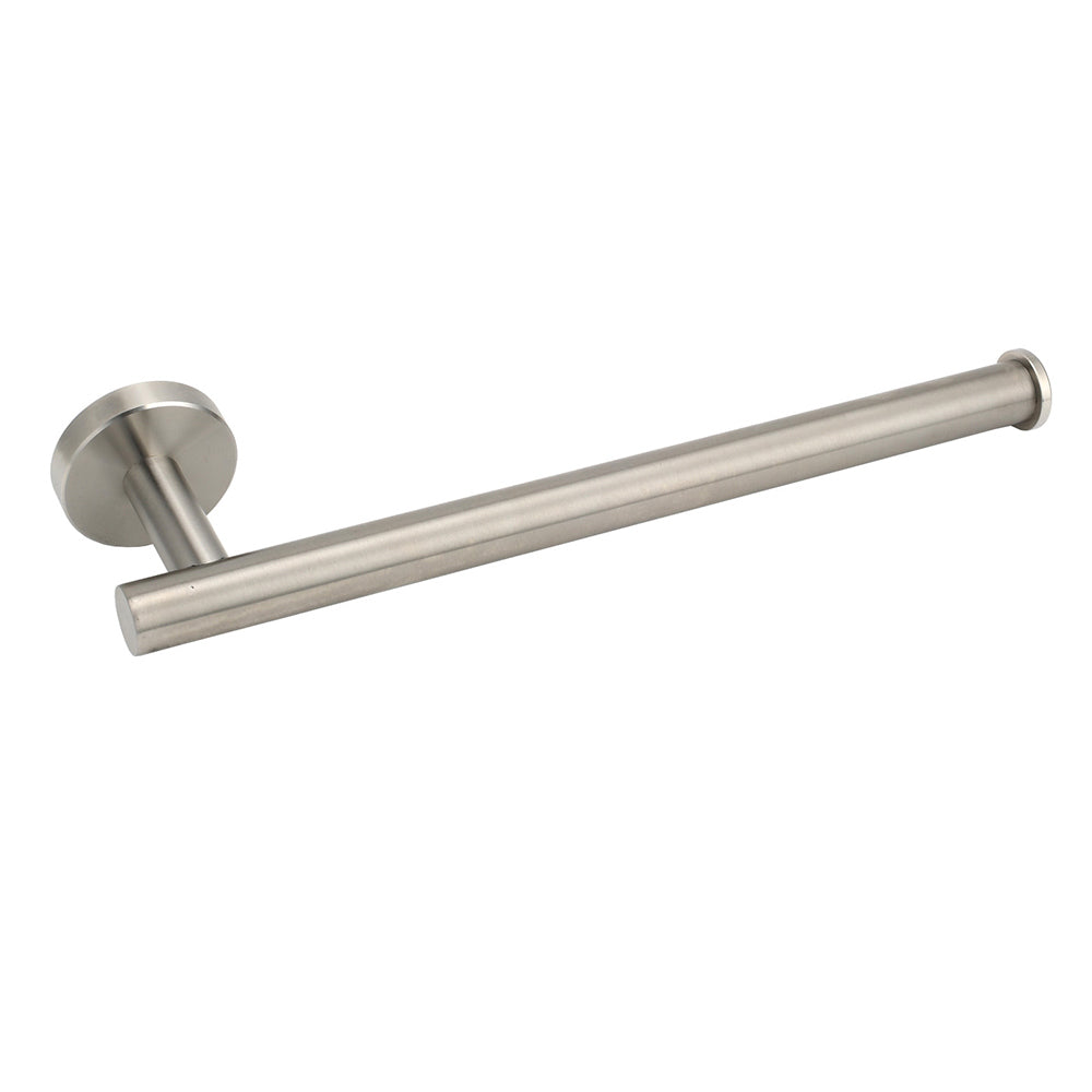 Bathroom Matt Black Round Towel Rack Holder Hook Clothes Hanger Stainless Steel