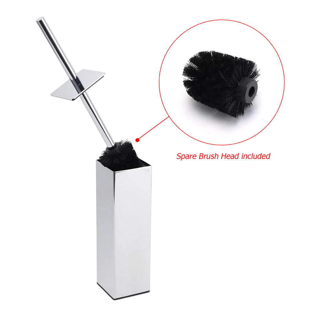 Square Toilet Brush & Holder – Stainless Steel