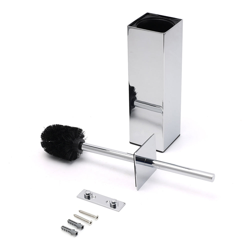 Square Toilet Brush & Holder – Stainless Steel