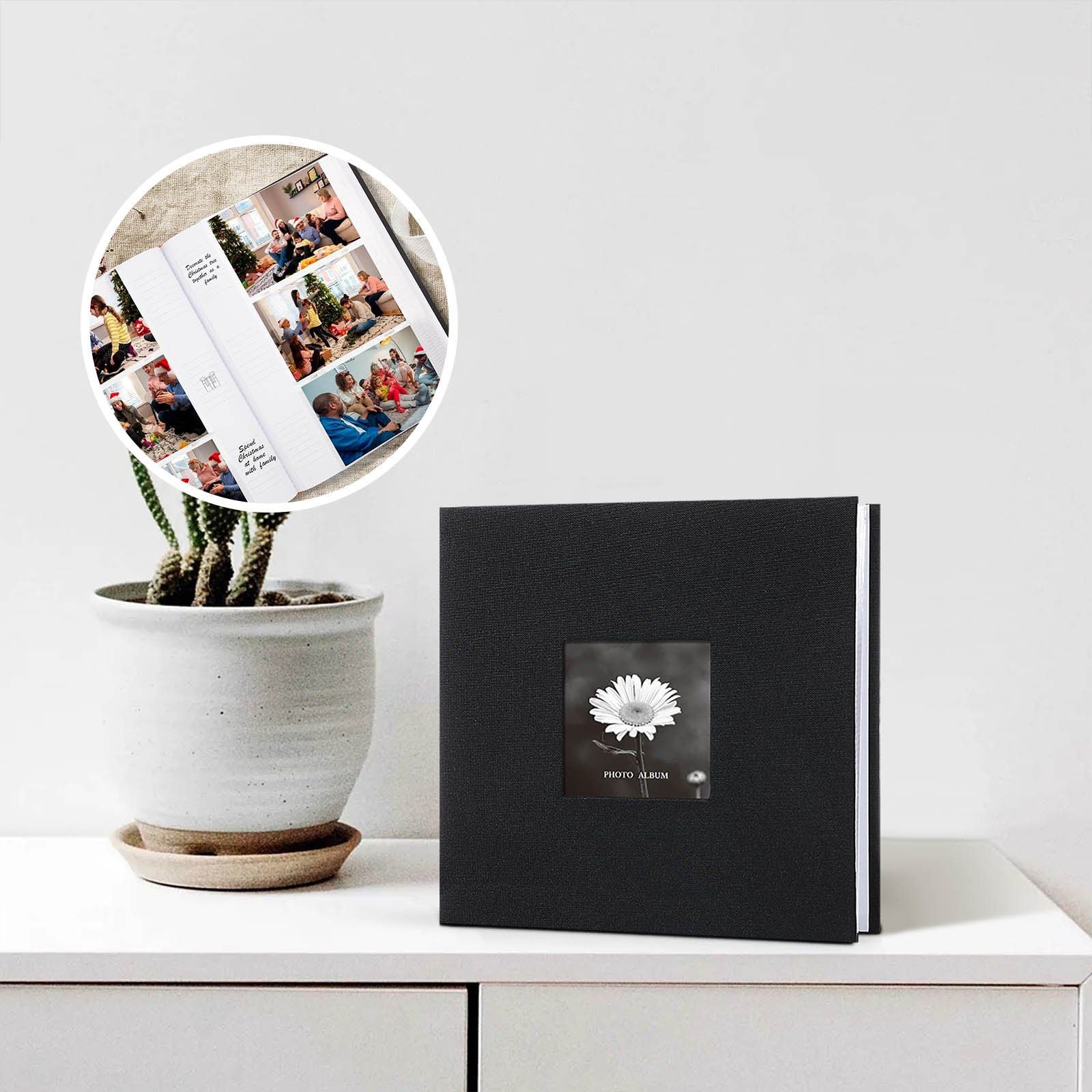 200 Picture Photo Album With Writing Space, Personalized Album for Wedding Family Travel and Kids, 4 x 6 in