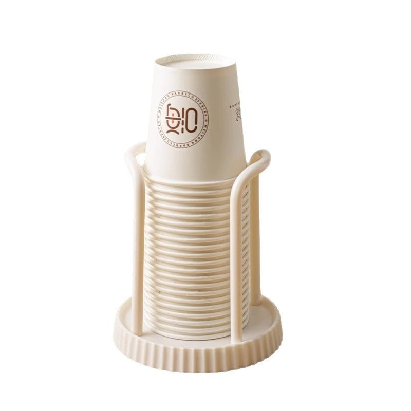 Disposable cup holder for paper cups - practical cup holder - paper cup dispenser for the desk - cup dispenser - Multifunctional paper cup holder - set of two (black + white)