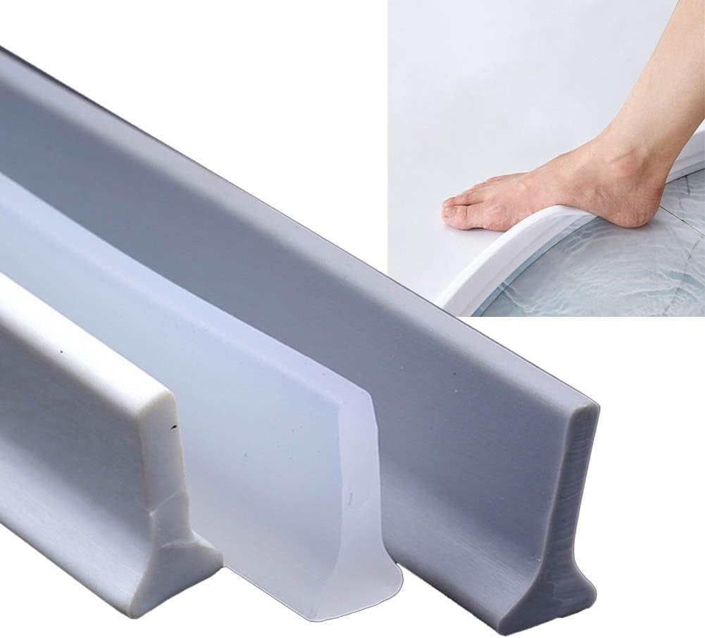 Shower Threshold / Water Barrier – Self-Adhesive Shower Strip – 2m Transparent Transparent