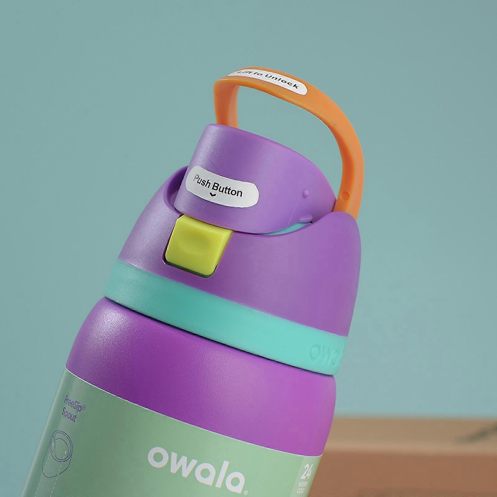 Large 710ml Off-White Thermos Bottle for Adventure lotus color
