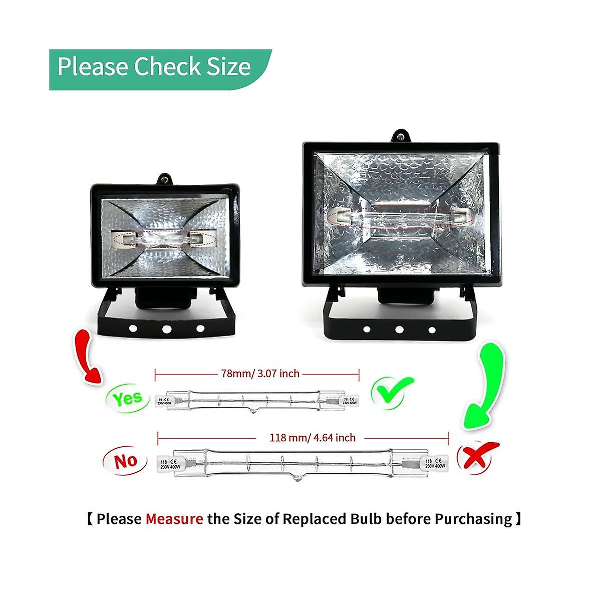 5-pack R7s 118mm 200W 230V, R7s Halogen Linear Light Source, Dimmable Halogen Lamp for Construction Works_MGF 200W