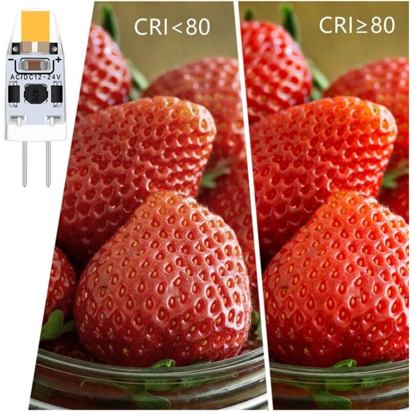 12V G4 LED Warm White 3000K Bulb, Dimmable 2W LED Bulb, Replacement for G4 15W 20W Halogen, AC/DC 12-24V, 10-pack