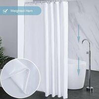 pc mildew resistant shower curtain washable waterproof fabric large polyester shower curtains for bathtub or bathroom white 200x220cm