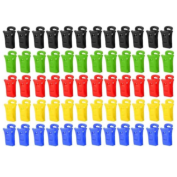 60 sock clips for washing machine and dryer, laundry clips with hooks, sock set