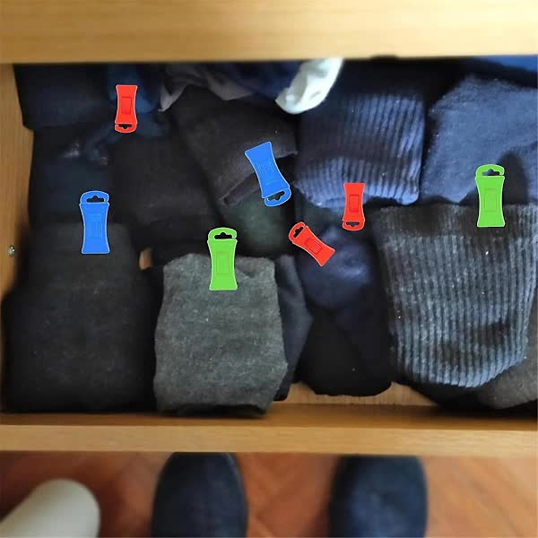 60 sock clips for washing machine and dryer, laundry clips with hooks, sock set