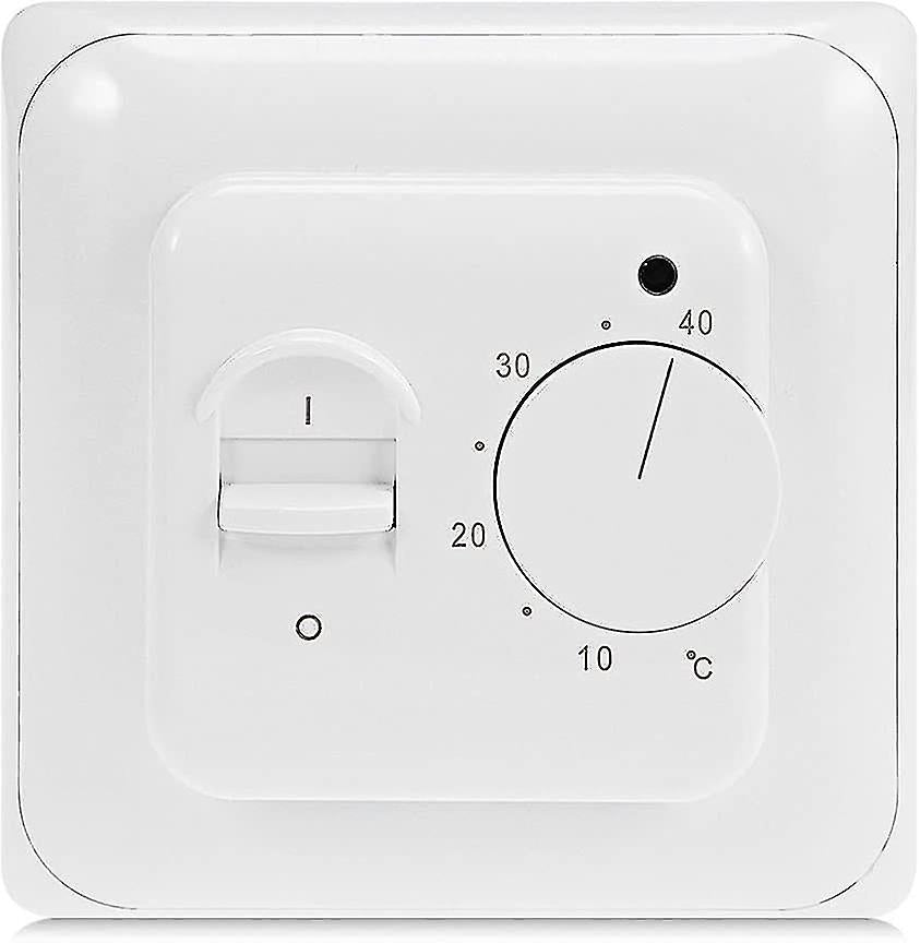 Manual Electric Underfloor Heating Thermostat with AC 220v 16a Probe, Mechanical Underfloor Heating Thermostat Control [Energy Class A+++] (x)