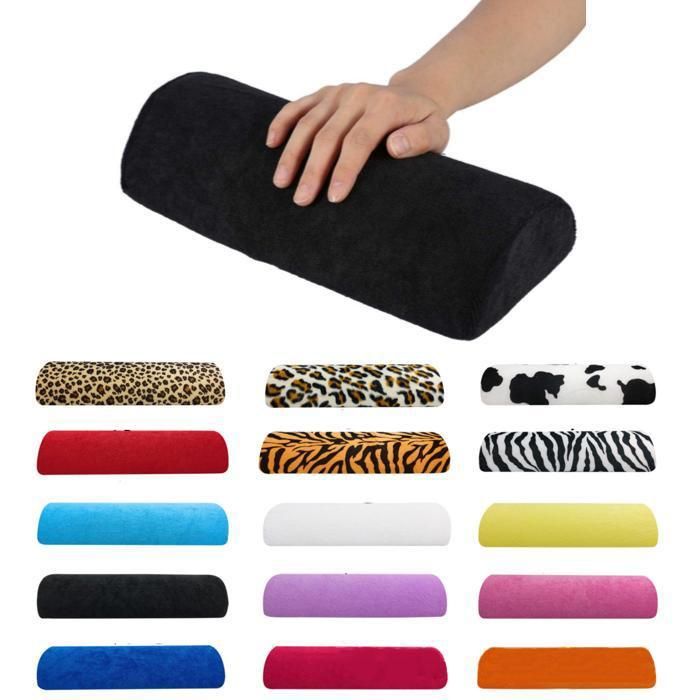 Pink Nail Cushion Wrist Support for Manicure, UV Gel Acrylic Nails
