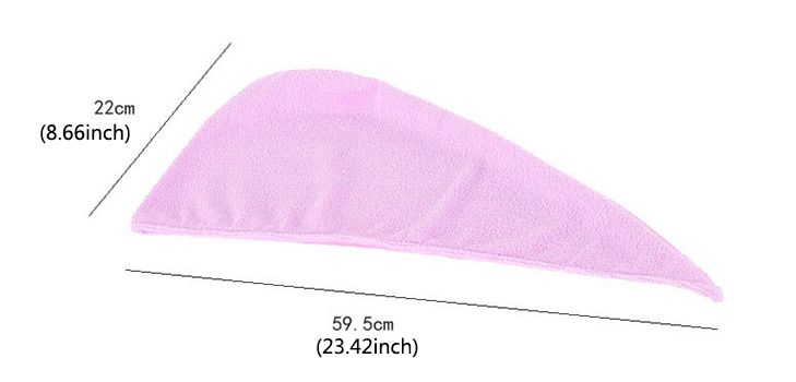 Microfiber hair turban towel, pink