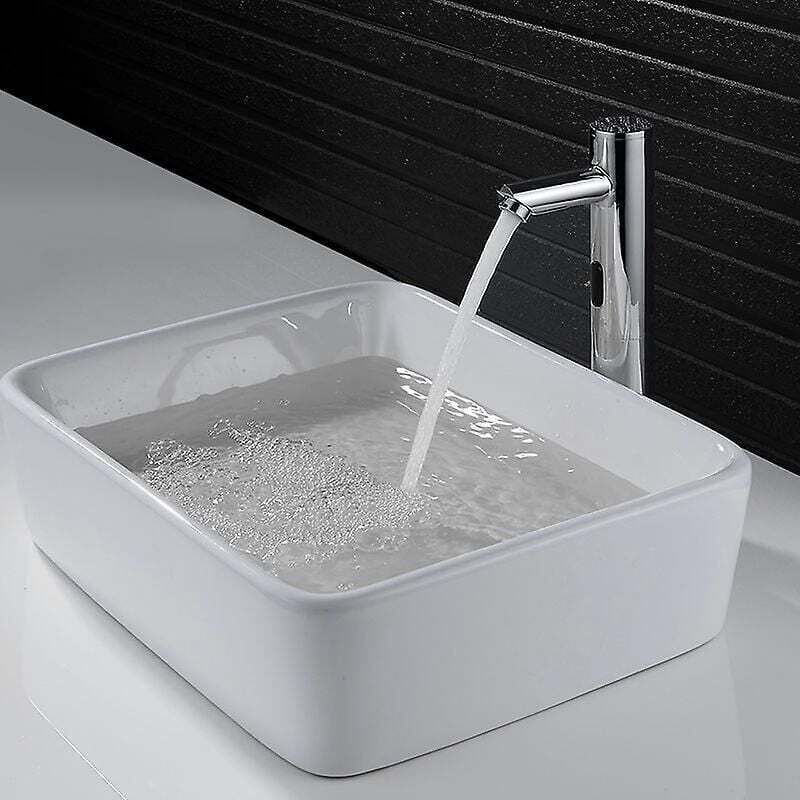 Electronic Washbasin Tap, Tap with Automatic Water Sensor, Cold