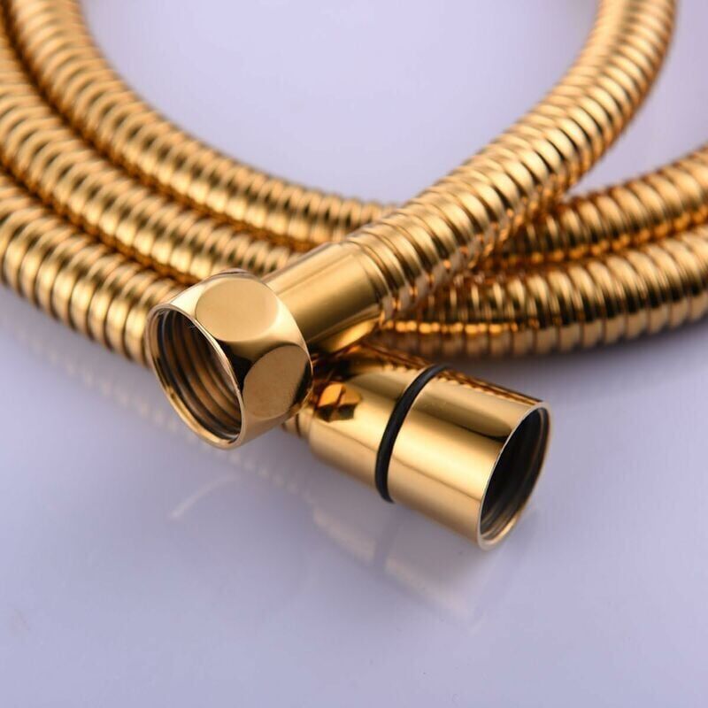 Gold Anti-Kink Flexible Shower Hose Stainless Steel with Solid Brass Connector, 1.5 m, 59 Inch