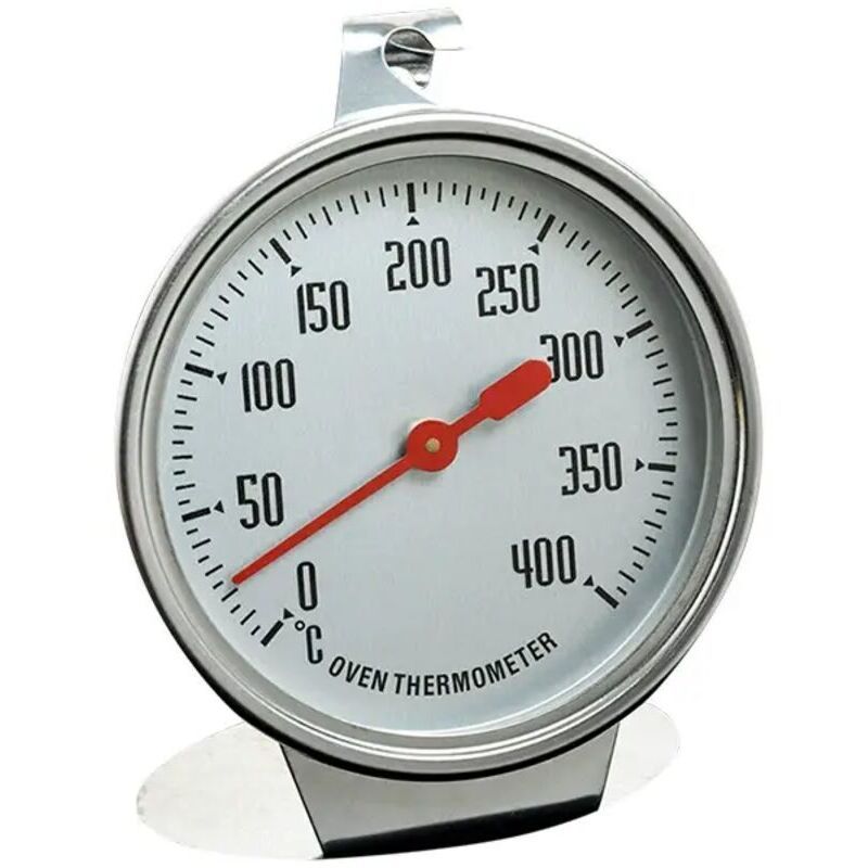 Oven Cooking Thermometer, Temperature Gauge Instant Read Thermometer Stainless Steel Probe with Hook for Oven Cooking or BBQ, 7 x 9 cm