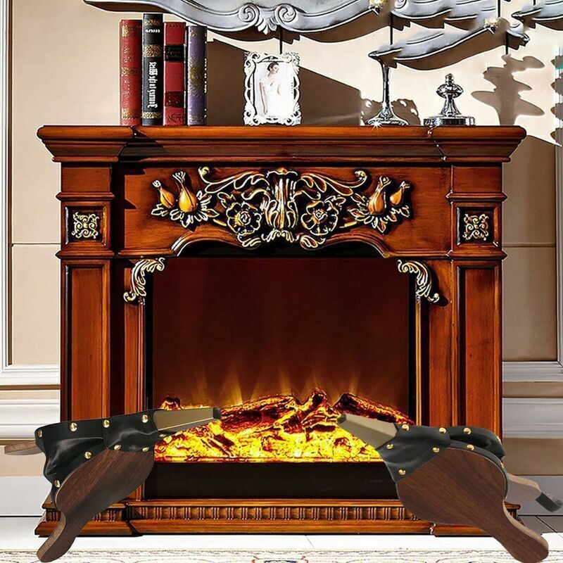 Fireplace Bellows and Blower Bellows for Fireplace Vintage Wood Blower Indoor Fireplace Bellows Wood Fire Blower Wood Bellows Blower, 30.5 x 12.5 cm