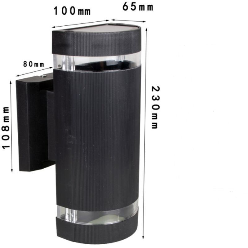 Outdoor Wall Light, up to 35W GU10, IP65 Waterproof Garden Light for Patio, Deck, Garden, Hallway, Balcony, Porch