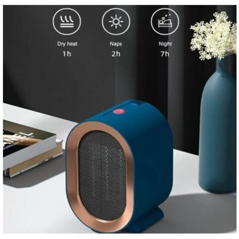 Bathroom Fan Heater Mini Space Heater Portable Ceramic Fan Heater Quiet Electric Mobile Electric Heaters for Home and Small Office 1200W, De