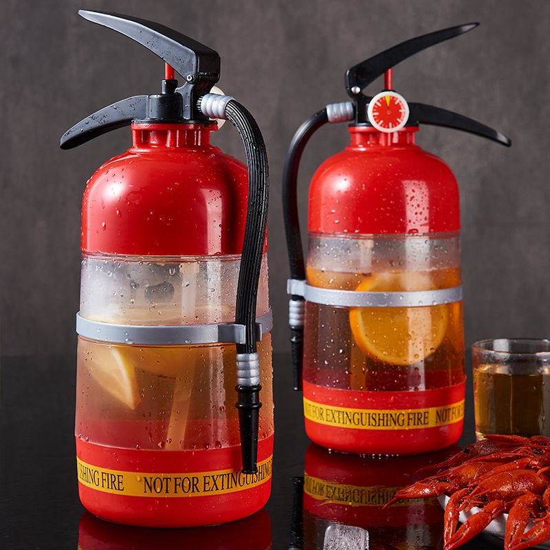 Fire Extinguisher Beverage Dispenser Pump Red, 3 L