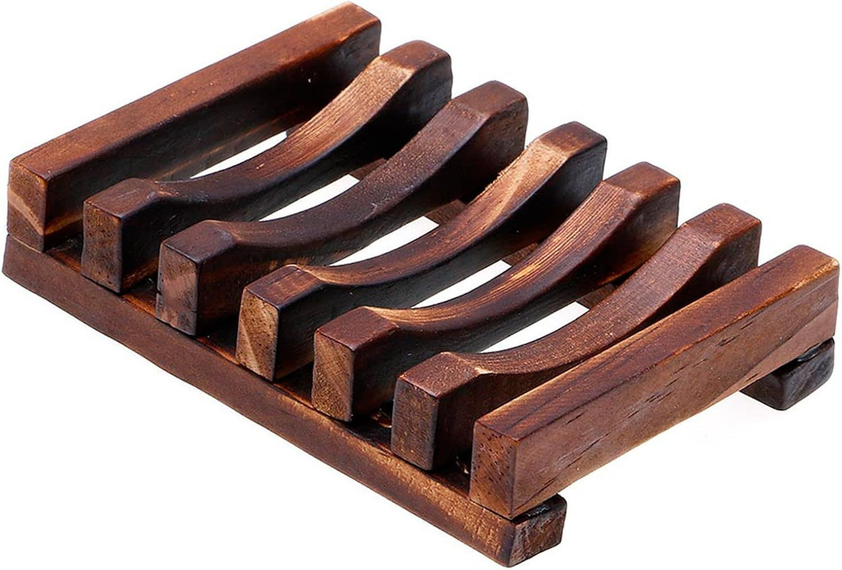 Bath Accessories Natural Wood Soap Dish/Soap Holder 2 PCS (2)
