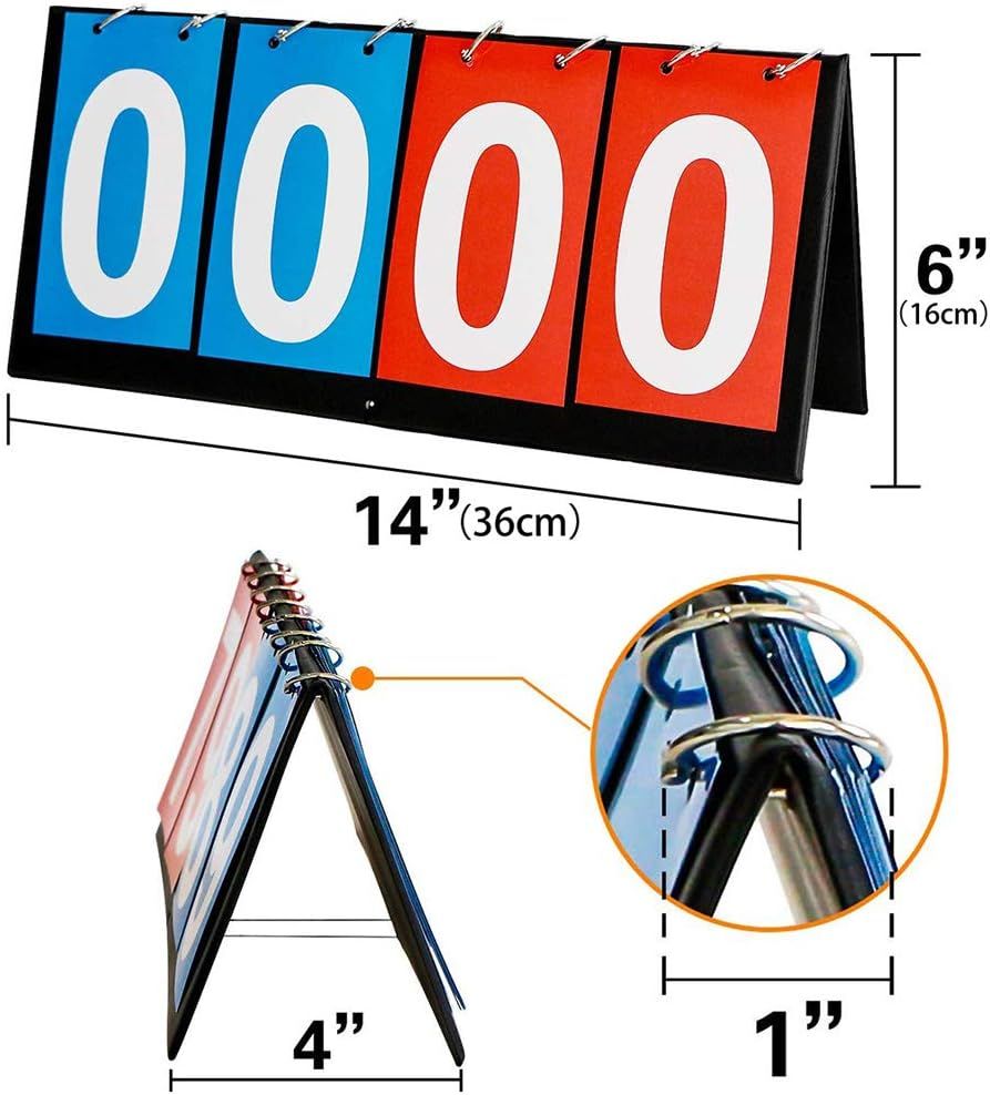 Table Top Scoreboard Flipper for Multi Sports, Score Flip Scoreboard