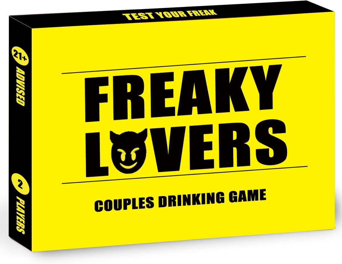 Couples Drinking Game, Freaky Lovers Test Your Freak Card Game for Date Night, Fun Gift for Anniversary Valentine Birthday, for 2 Players