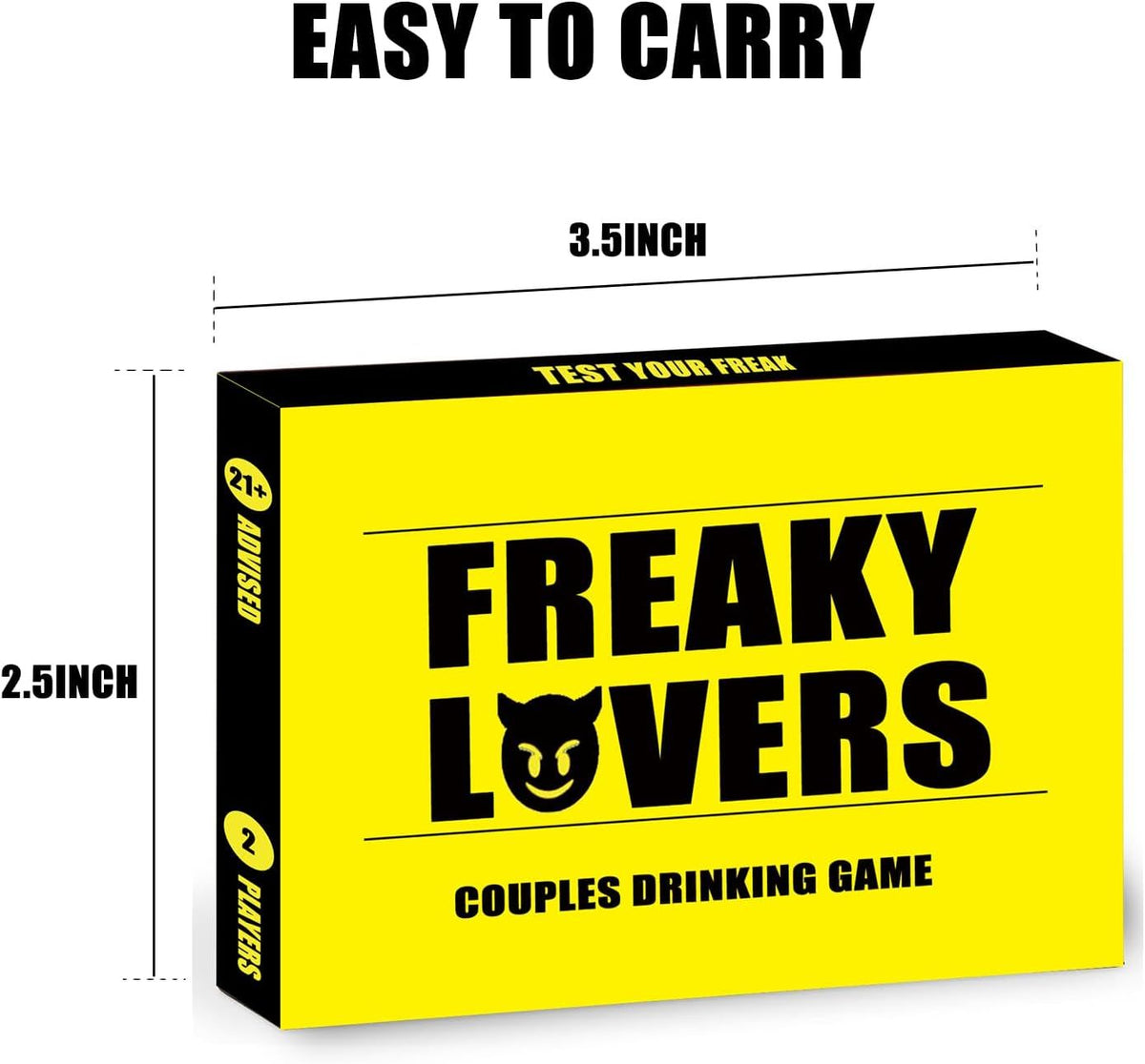 Couples Drinking Game, Freaky Lovers Test Your Freak Card Game for Date Night, Fun Gift for Anniversary Valentine Birthday, for 2 Players