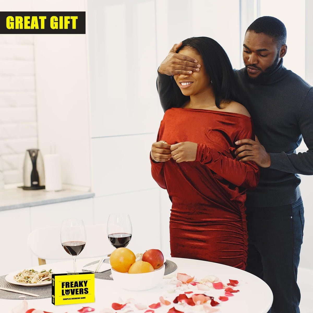 Couples Drinking Game, Freaky Lovers Test Your Freak Card Game for Date Night, Fun Gift for Anniversary Valentine Birthday, for 2 Players