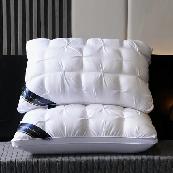 White Luxury Adjustable Bed Pillows Set of 2, Hotel‑Grade Down Alternative Pillows, Ultimate Neck Support for Comfortable Sleep