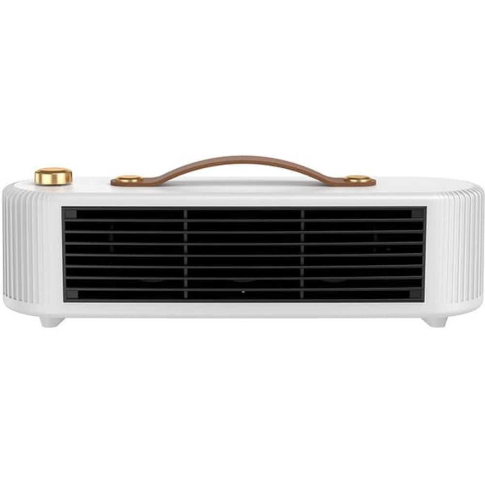 Vintage Portable PTC Ceramic Desktop Heater | 800W Energy Efficient Mini Electric Space Heater with AU Plug, Overheat & Tip-Over Protection for Office Desk Home Bedroom Winter Warmth(White）
