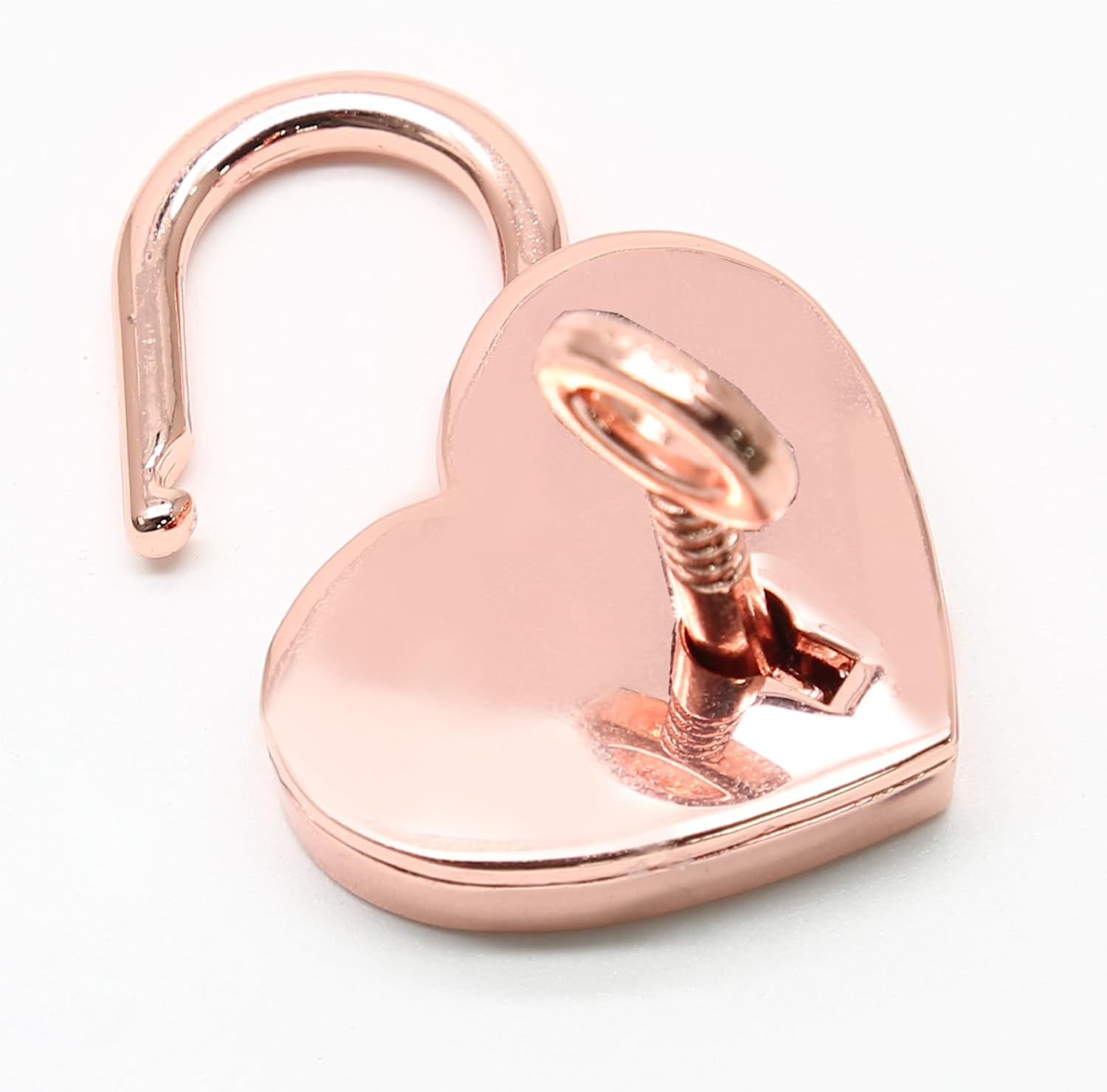 3pcs Mini Heart Shaped Padlock, Metal Lock with Key for Diary Book Jewelry Storage Box Handbag (Rose Gold)