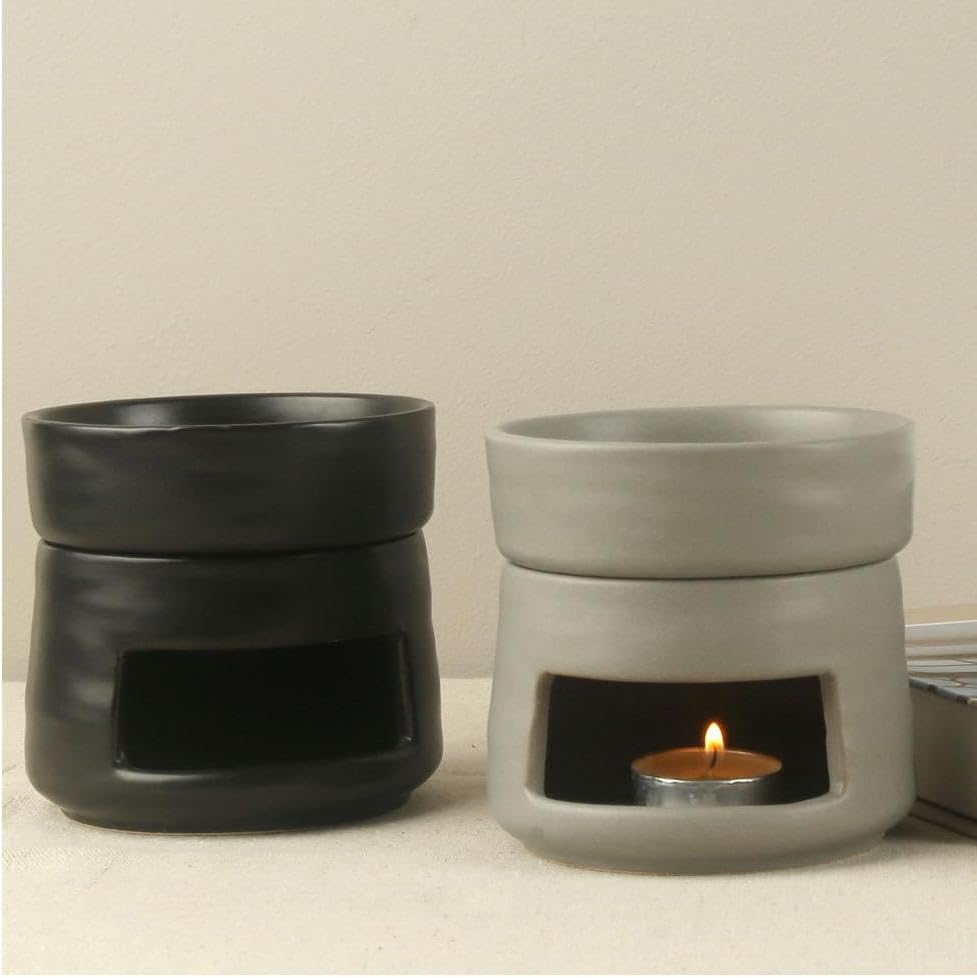 Yellow Ceramic Aroma Burner Shareable Candle Holder Aromatherapy Diffuser Home Decor