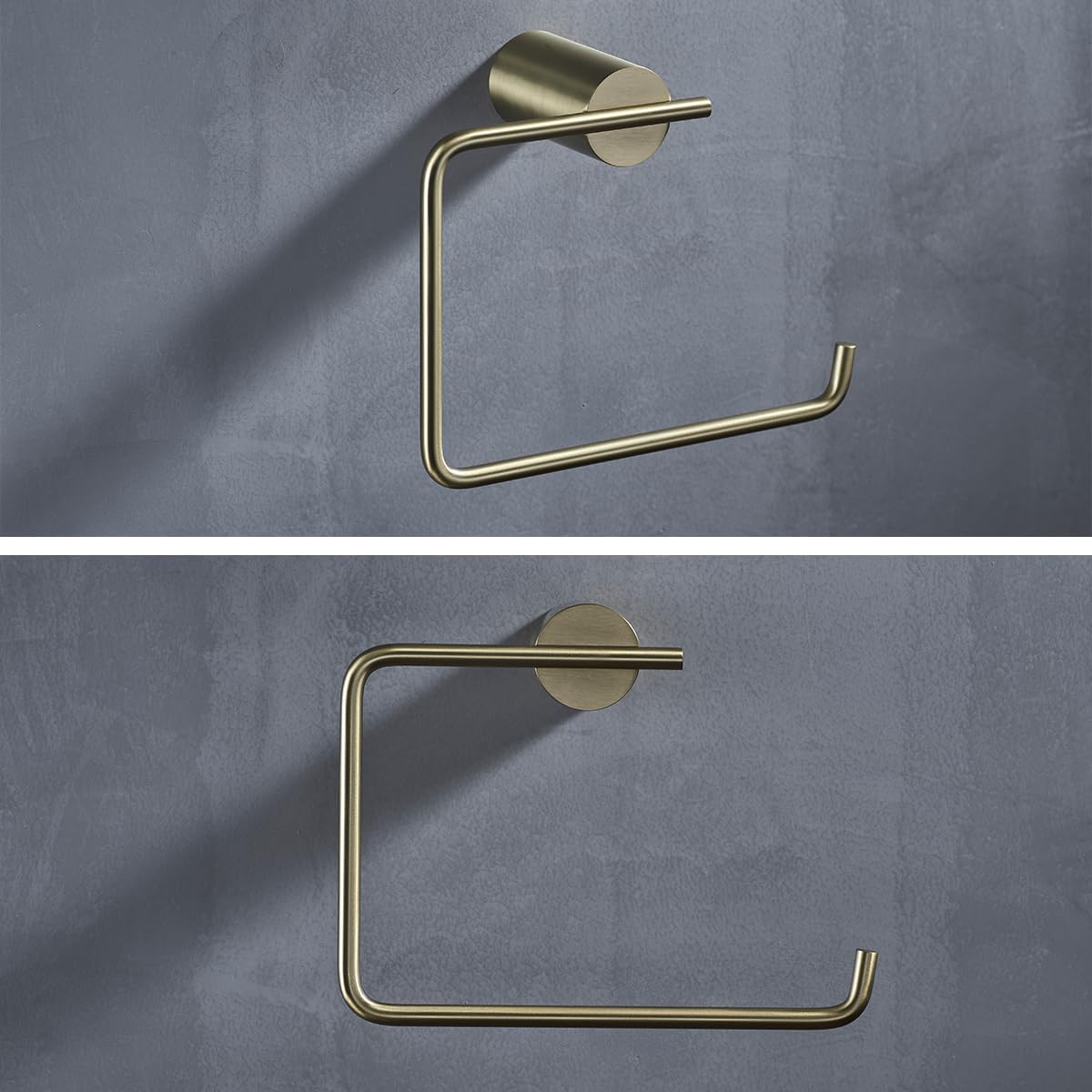 Brushed Gold Towel Ring Wall Mounted Hand Towel Holder for Bathroom Solid SUS304 Stainless Steel Bath Hand Towel Hangers.RD-96068-5BG-2