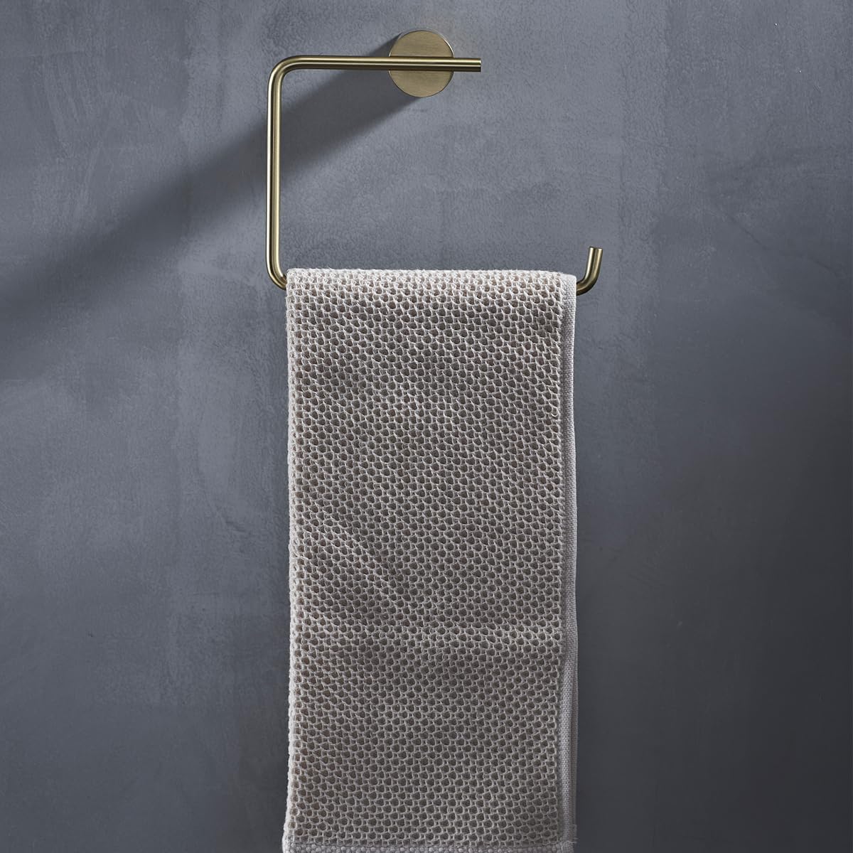 Brushed Gold Towel Ring Wall Mounted Hand Towel Holder for Bathroom Solid SUS304 Stainless Steel Bath Hand Towel Hangers.RD-96068-5BG-2