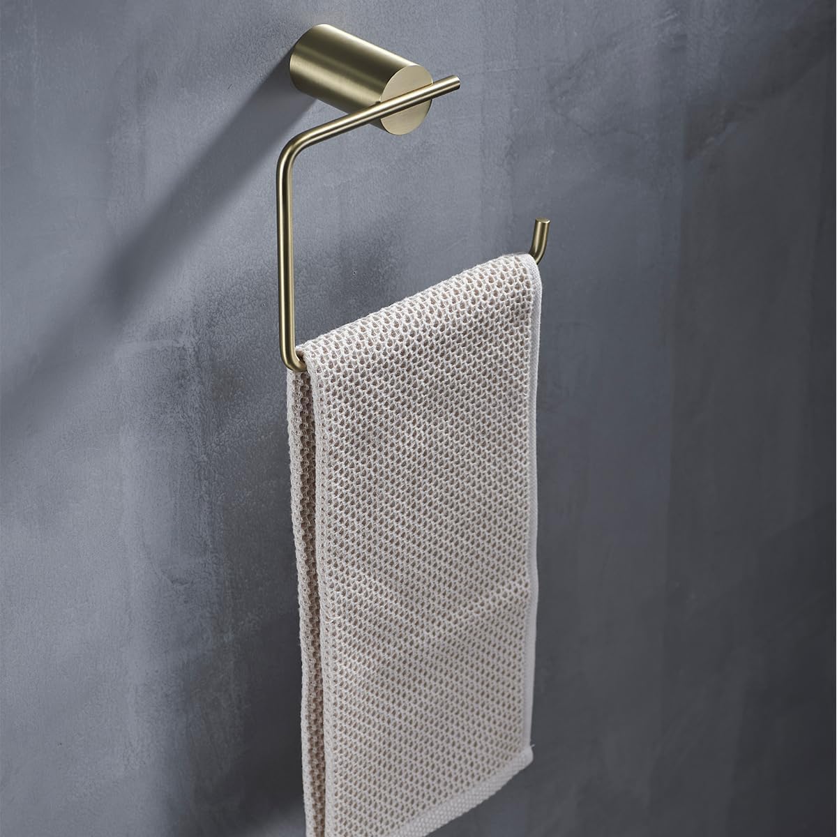 Brushed Gold Towel Ring Wall Mounted Hand Towel Holder for Bathroom Solid SUS304 Stainless Steel Bath Hand Towel Hangers.RD-96068-5BG-2
