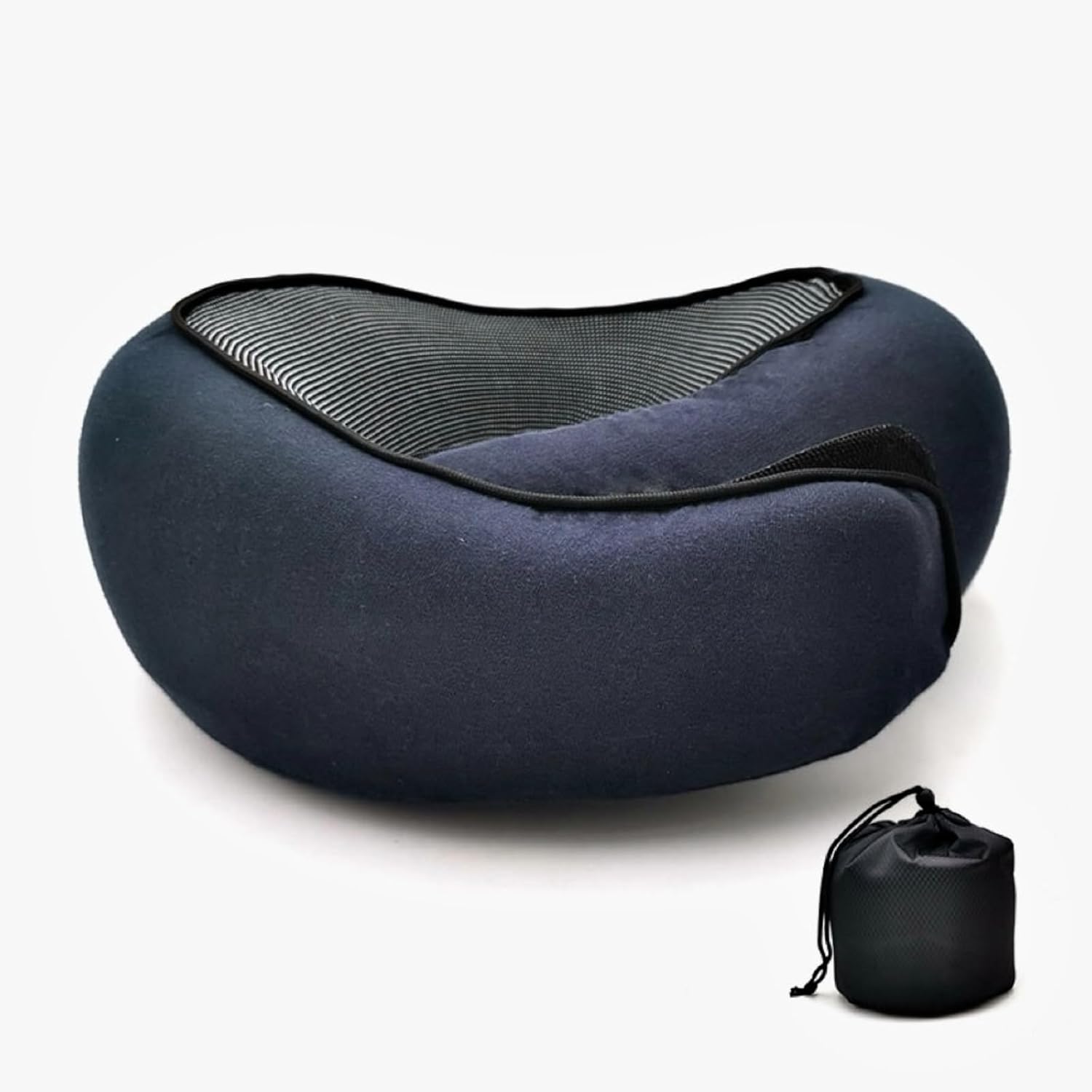 Travel Memory U-Shaped Pillow, Soft Skin-Friendly Cotton Fabric, All-Round, Portable Easy Storage, Ideal for Air Travel Business Trips Naps, Cervical Care, Removable Washable Cover