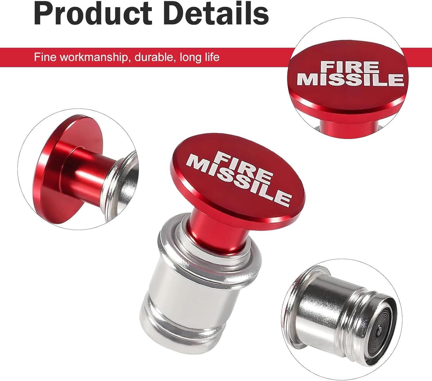 Car Cigarette Lighter, 12 V High Temperature Resistant Quick Heat Ignition Plug, Push-button Alloy Lighter Socket, Plug and Play Replacement for Most Cars Trucks (Red)