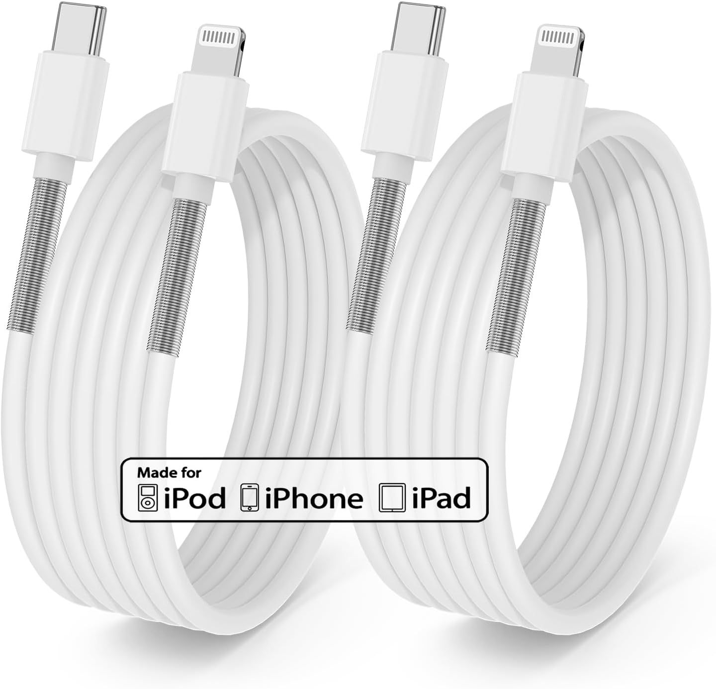 6ft iPhone Fast Charger Cable, for [Apple MFi Certified] USB C to Lightning Cable Long, Type C Port Support Quick Apple Charging Cord for iPhone 14 Pro/14/13 Pro/12 Pro Max/12 Mini/11 Pro/XS/XR/iPad