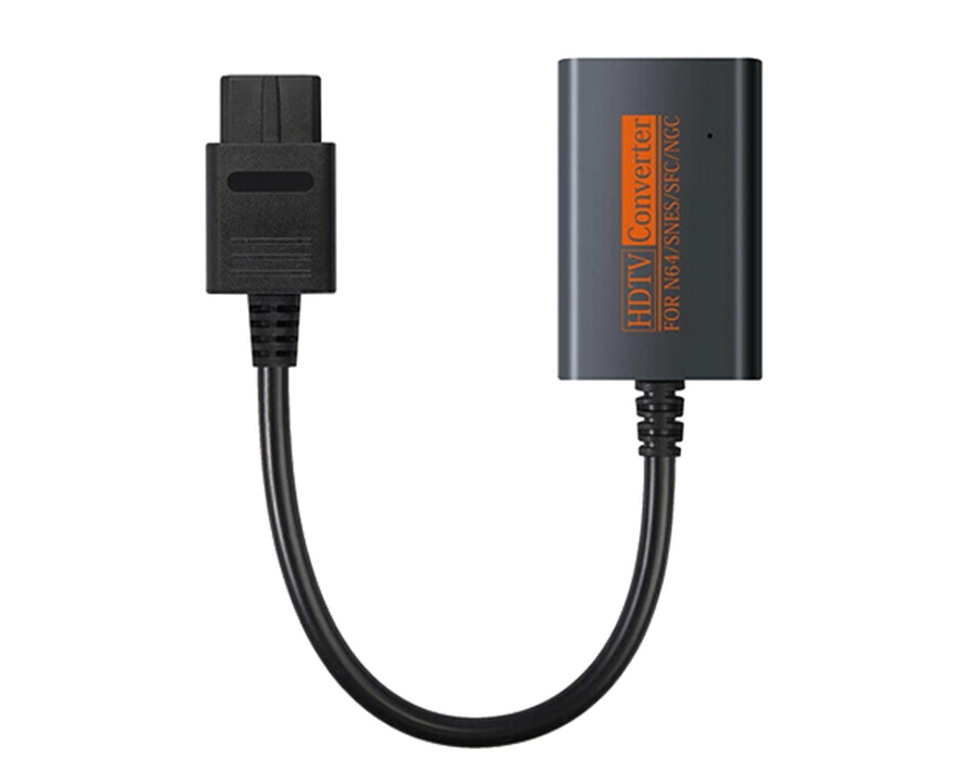 Portable Converter Adapter Shared Equipment for N64/SNES/SFC/NGC to HDMI-compatible (720p) Black