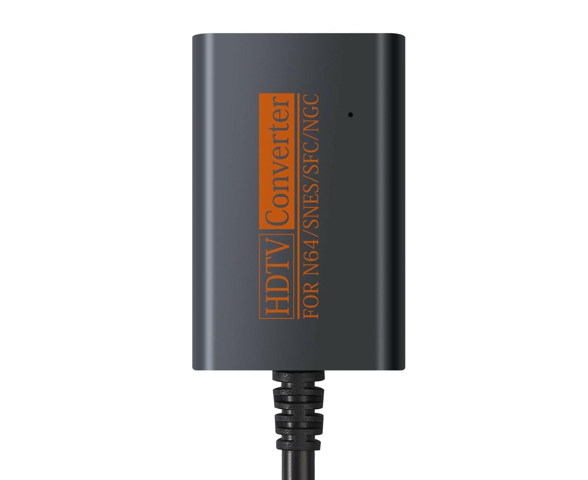 Portable Converter Adapter Shared Equipment for N64/SNES/SFC/NGC to HDMI-compatible (720p) Black