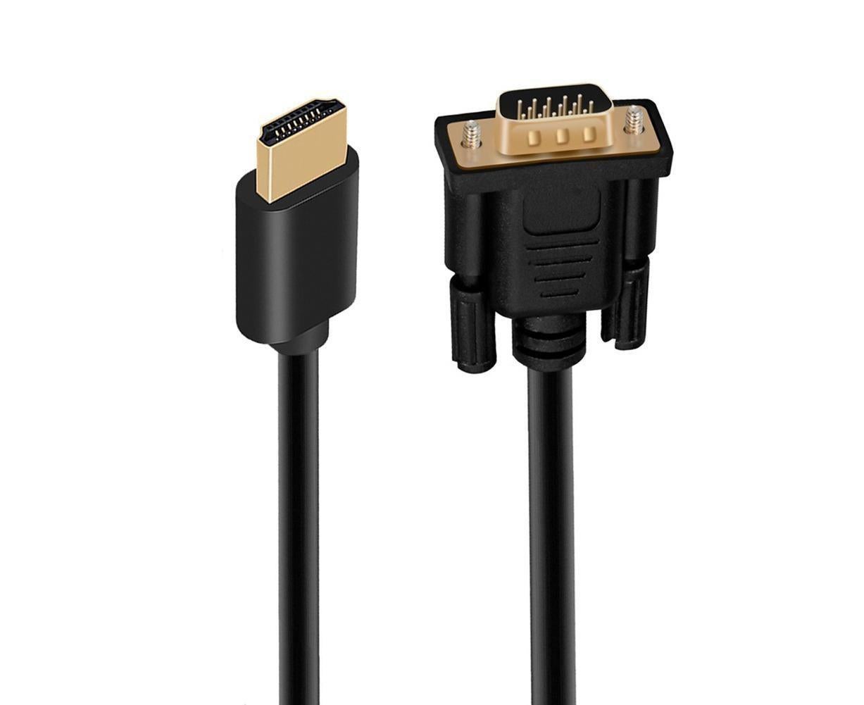 Portable HDMI-compatible to VGA High Clarity Converter Cable Cord for Computer Projector