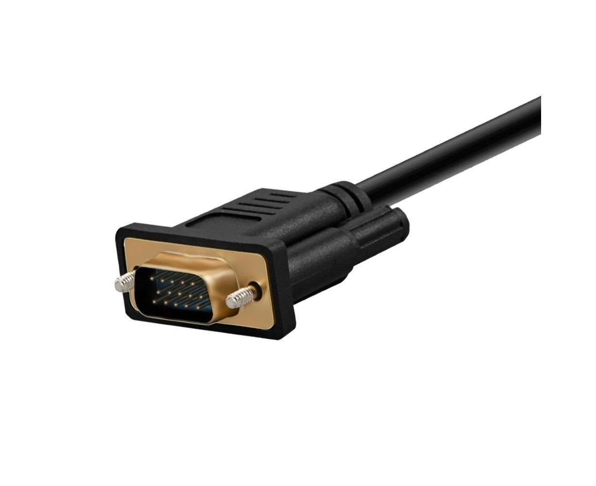Portable HDMI-compatible to VGA High Clarity Converter Cable Cord for Computer Projector