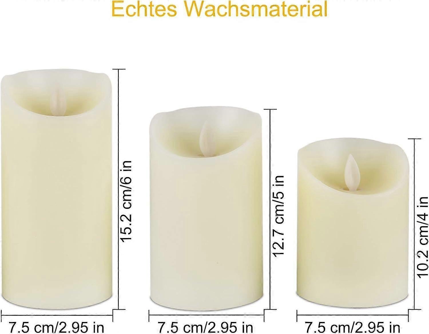 LED Candles Flameless Candles Warm White LED Candle Lights Electric Flickering LED Wick Lamp with Remote Control Timer Function