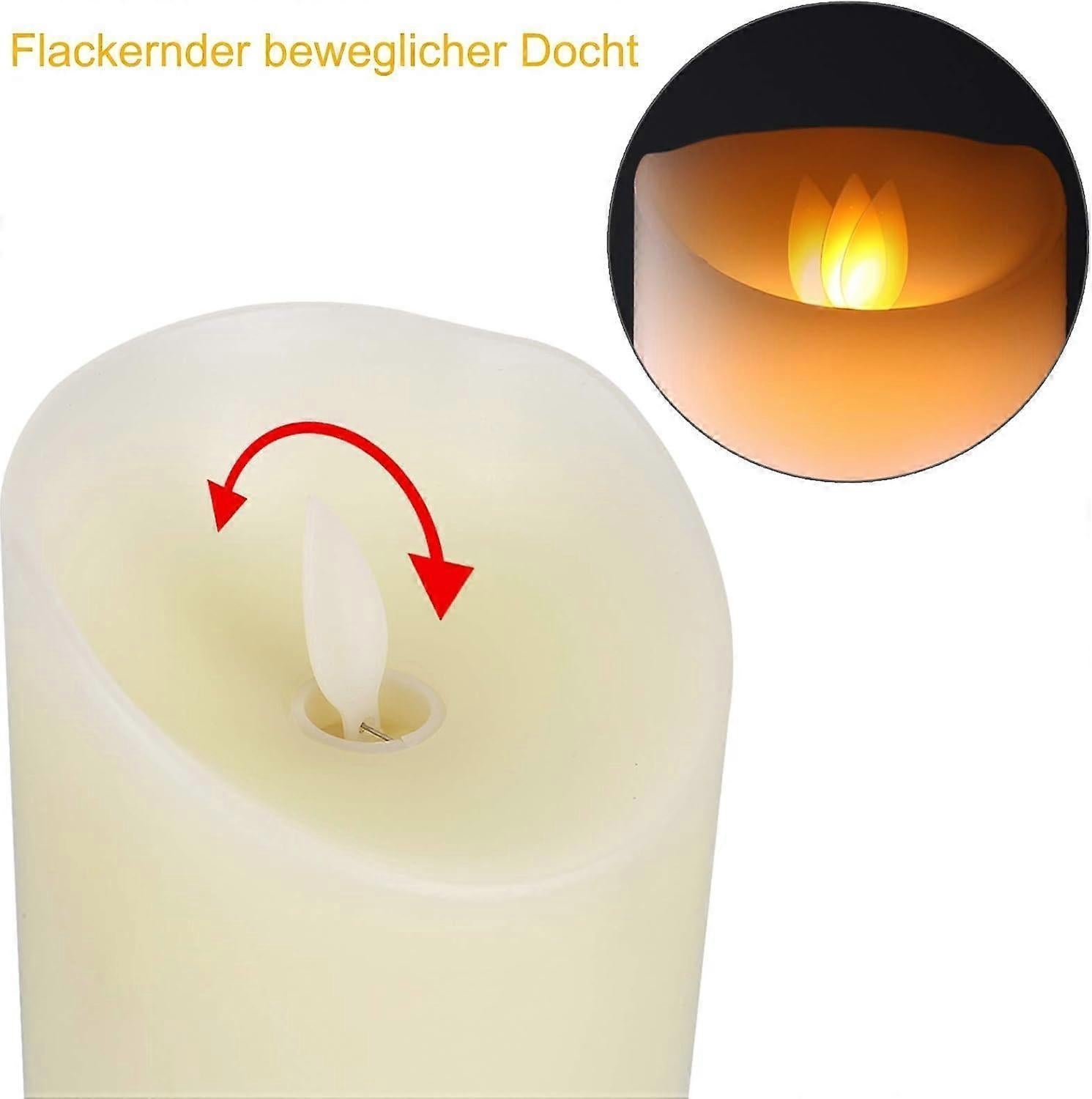 LED Candles Flameless Candles Warm White LED Candle Lights Electric Flickering LED Wick Lamp with Remote Control Timer Function