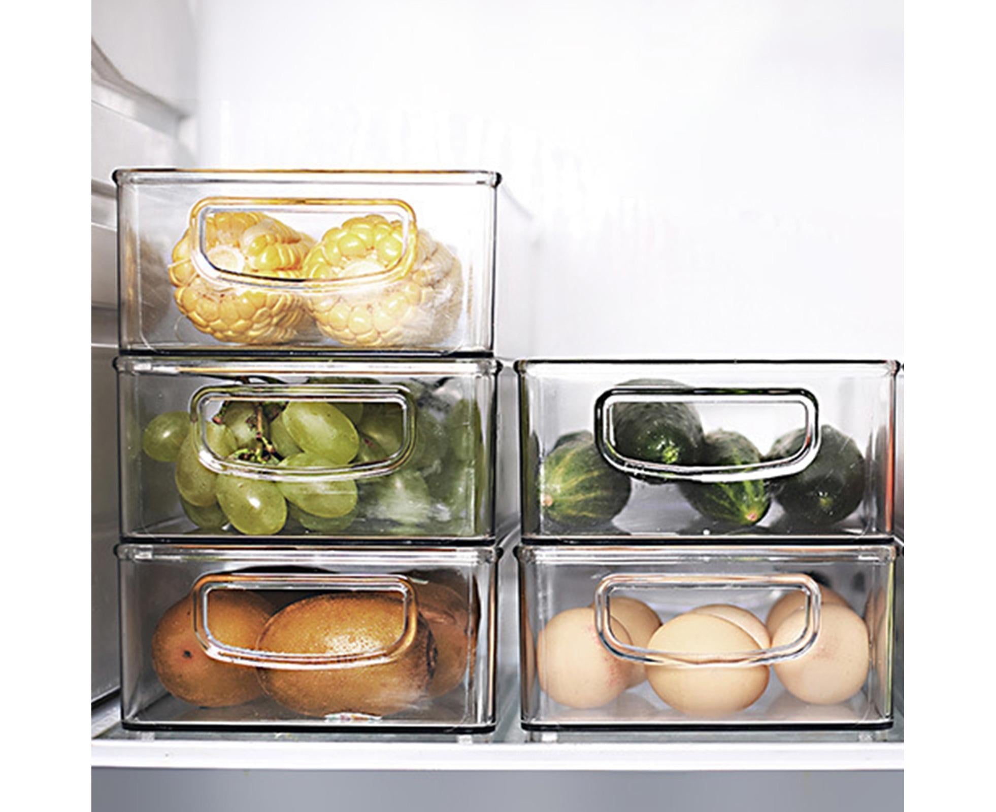 Refrigerator Organizer Bins Clear