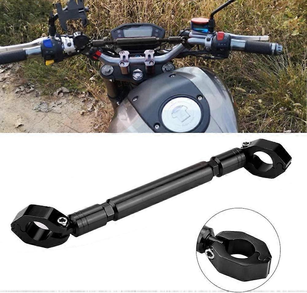 1Pcs Motorcycle Balance Bar Motorcycle Handlebar Big Car Modified Aluminum Alloy Motorcycle Balance Handlebar Cross Bar Motorcycle Accessories (Black)