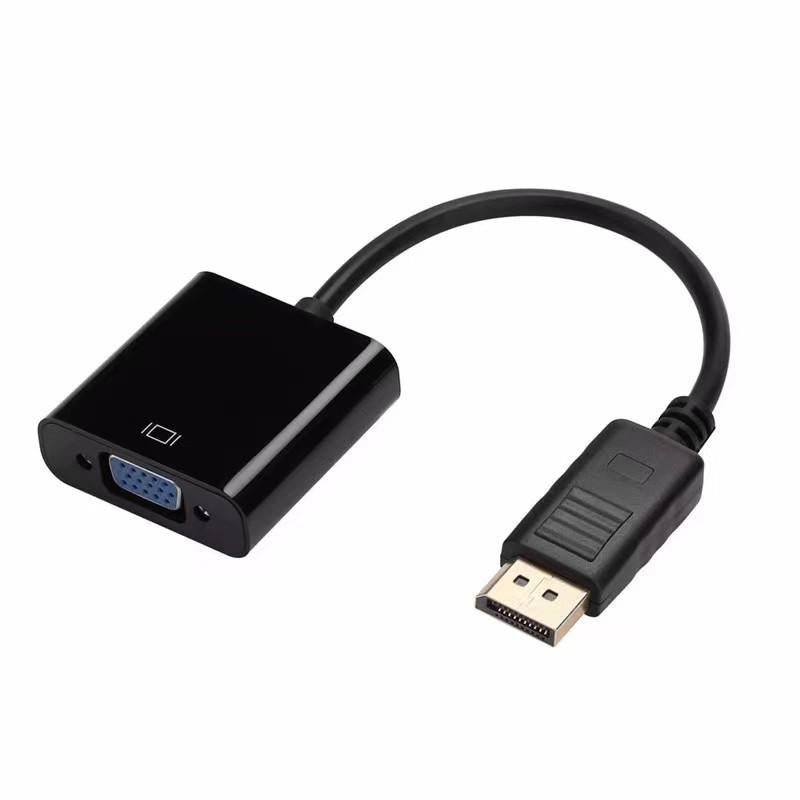 DisplayPort to VGA Adapter - Heavy-Duty DP to VGA Converter for Monitor, Projector, PC, Laptop (Black)