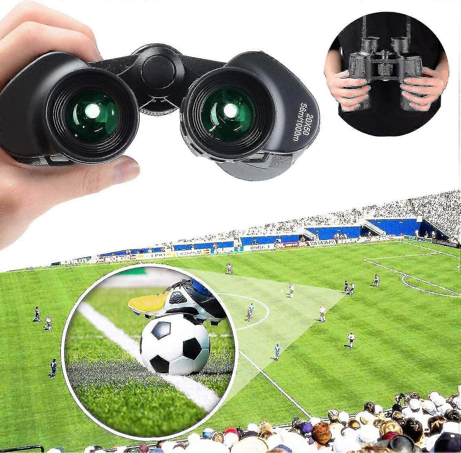 20x50 HD Binoculars Compact BaK4 Prism High Power Outdoor Optics