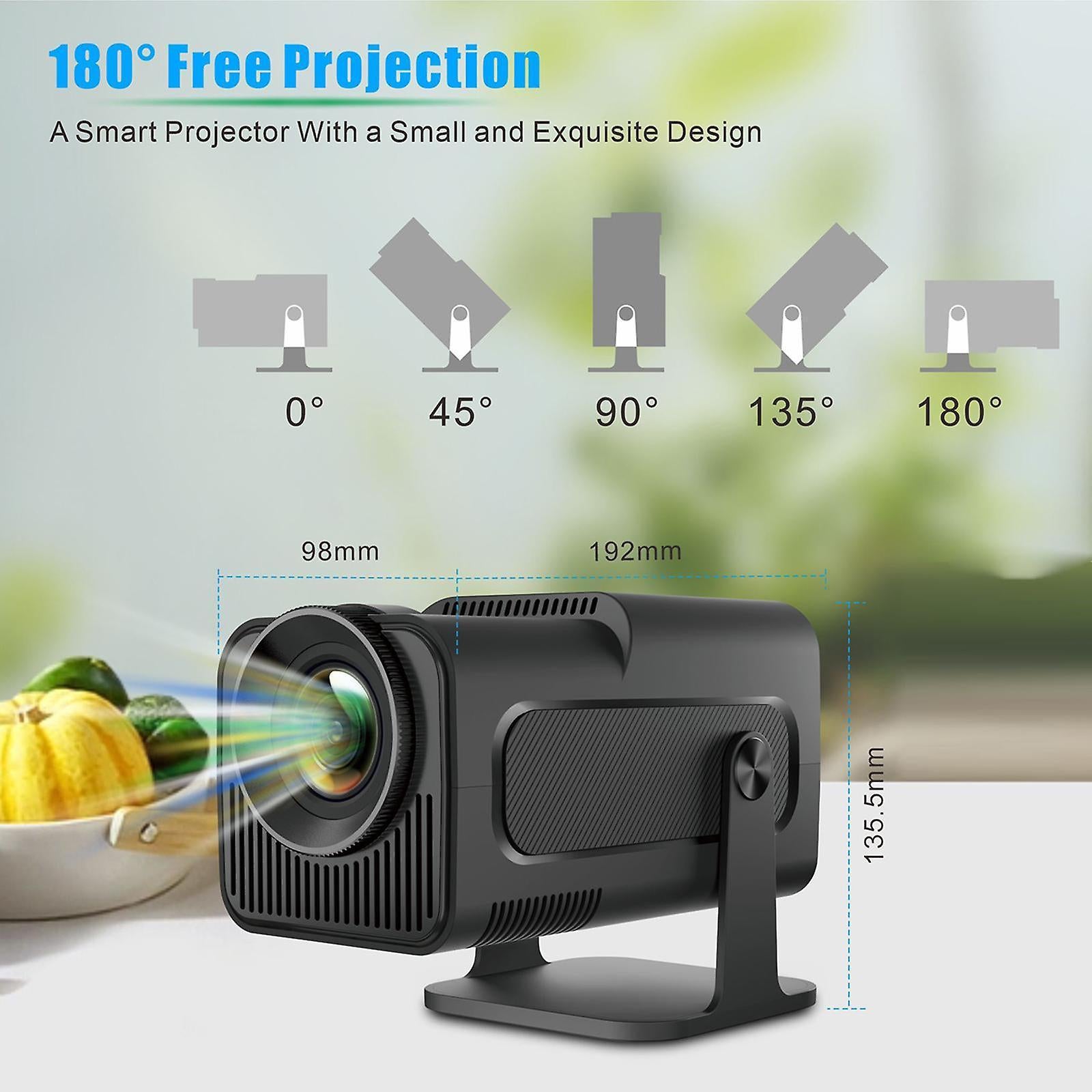 Flexible Angle Portable Projector - Mini Projector for Phone, Outdoor Movies