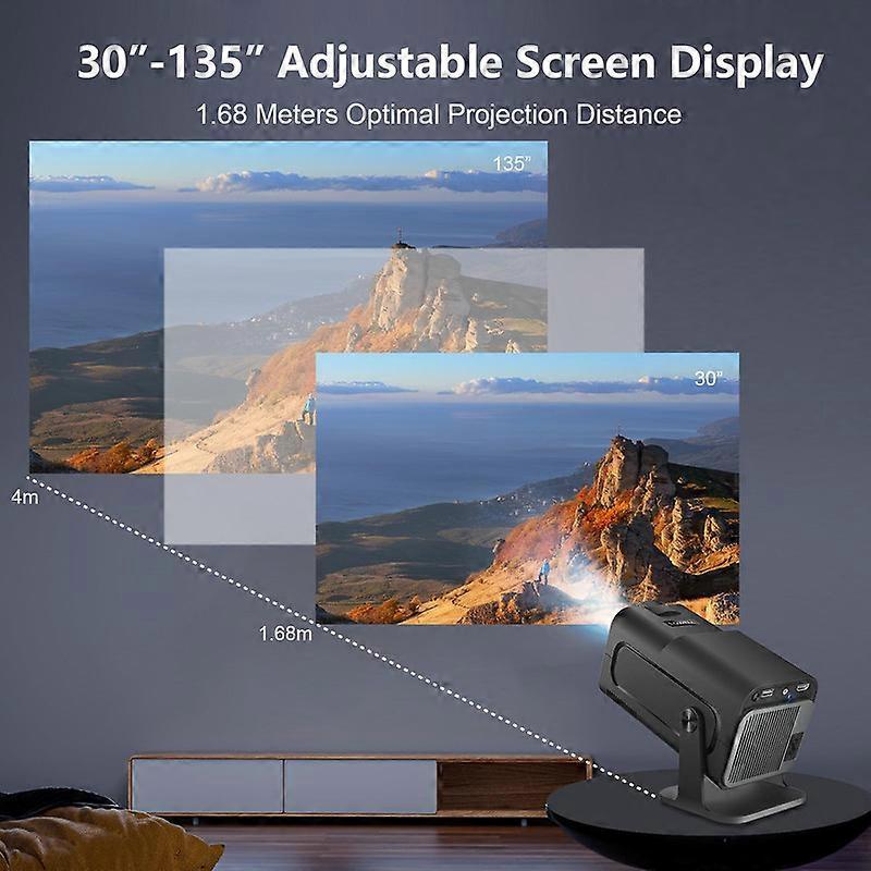 Mini Home Cinema Projector, Native 1080P, 4K Supported